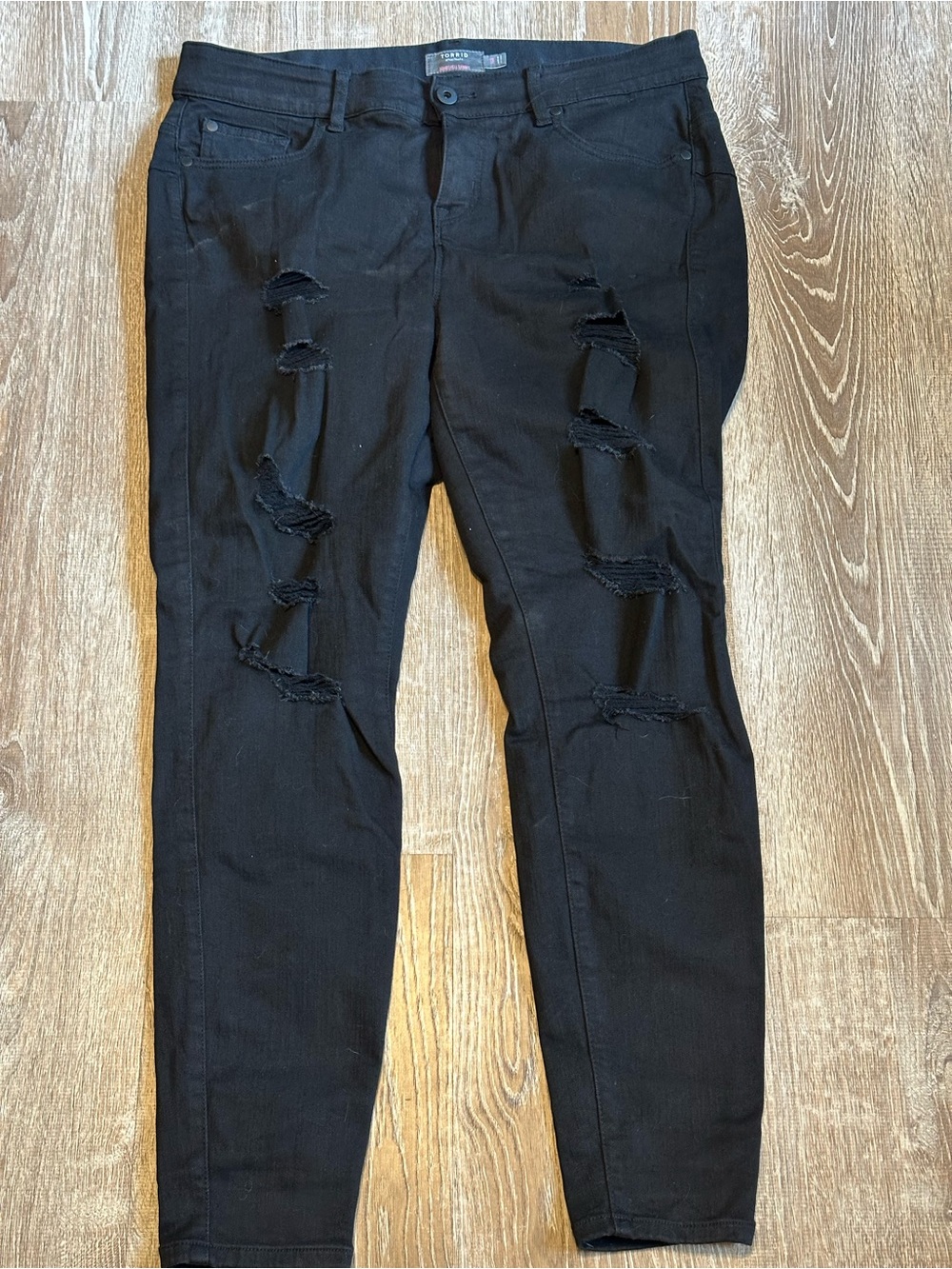 torrid Black Ripped Skinny Jeans